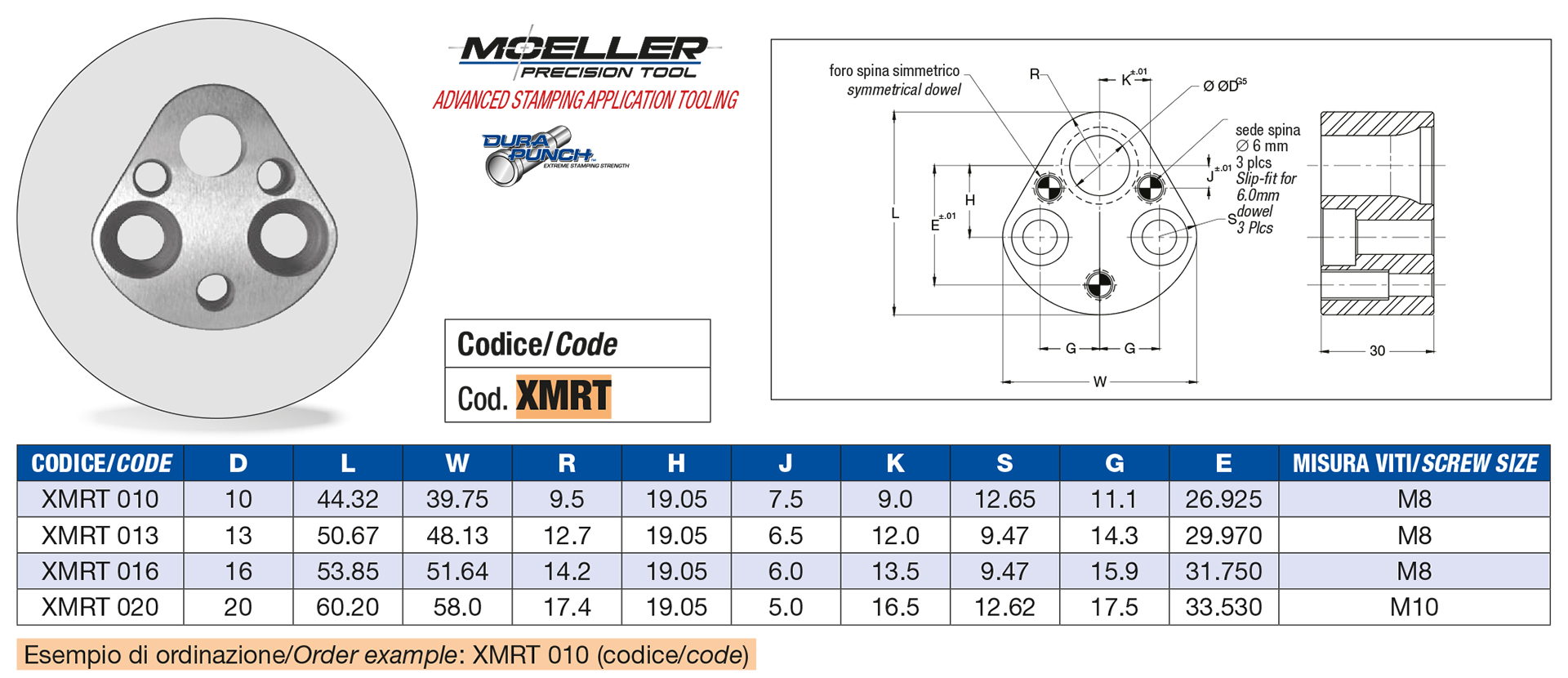 Portapunzoni per punz. a collo di trombone