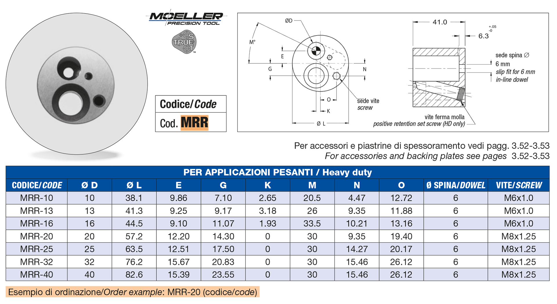 Portapunzone Innesto Rapido tipo Tondo