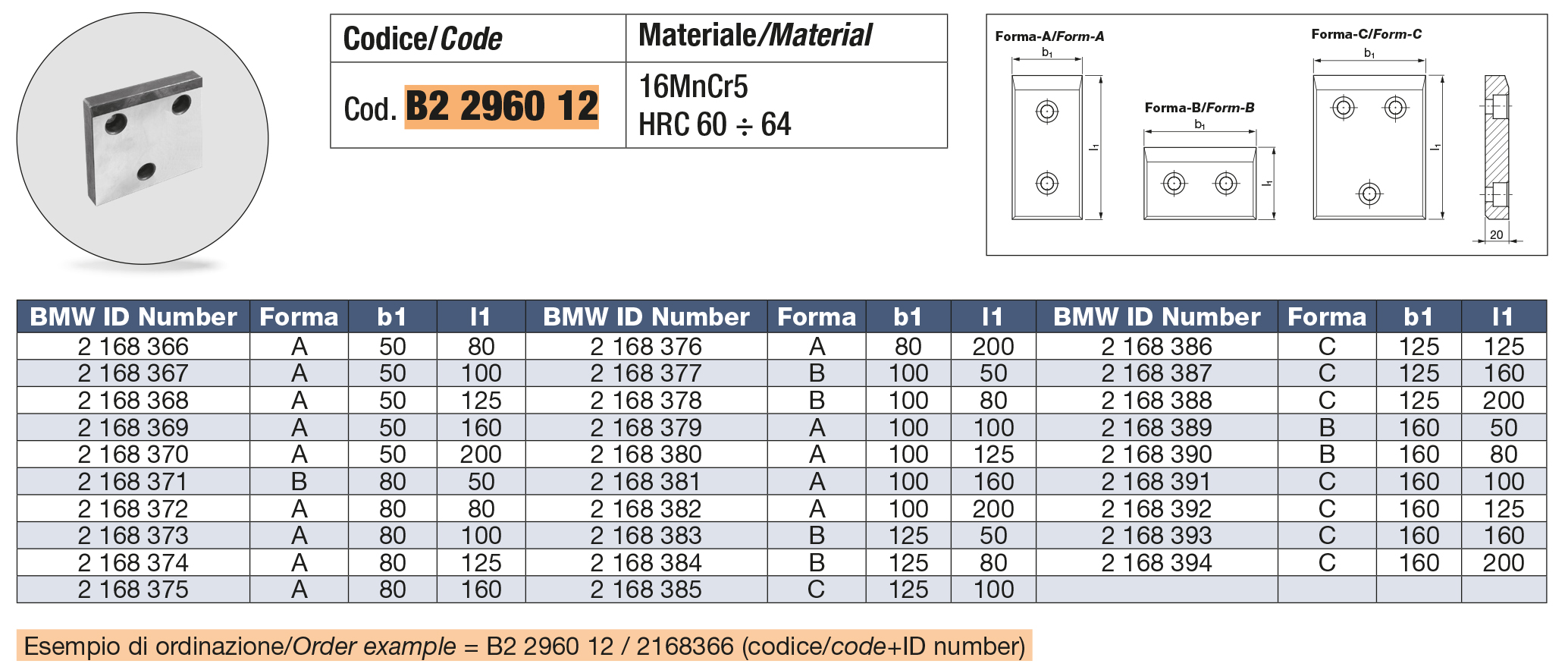 Piastra guida in acciaio VDI 3357