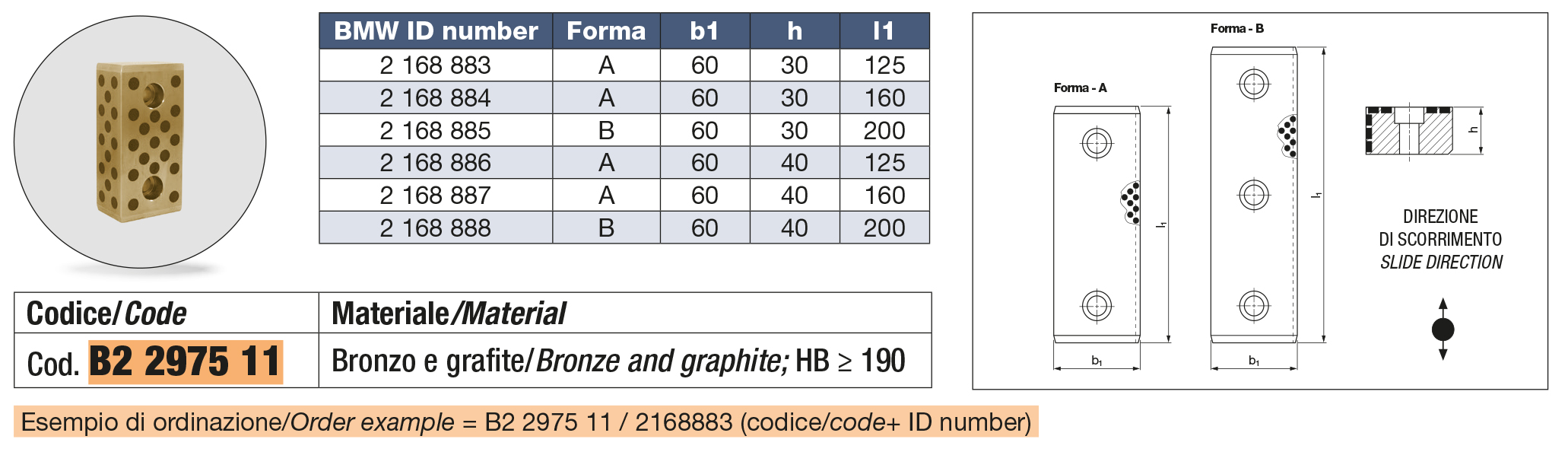 Guide bar with two slide surfaces VDI 3357
