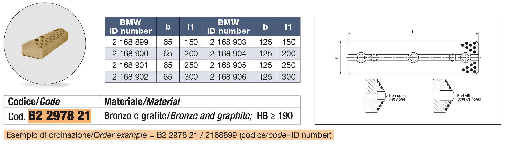 “V” Driver, self-lubricating VDI 3357