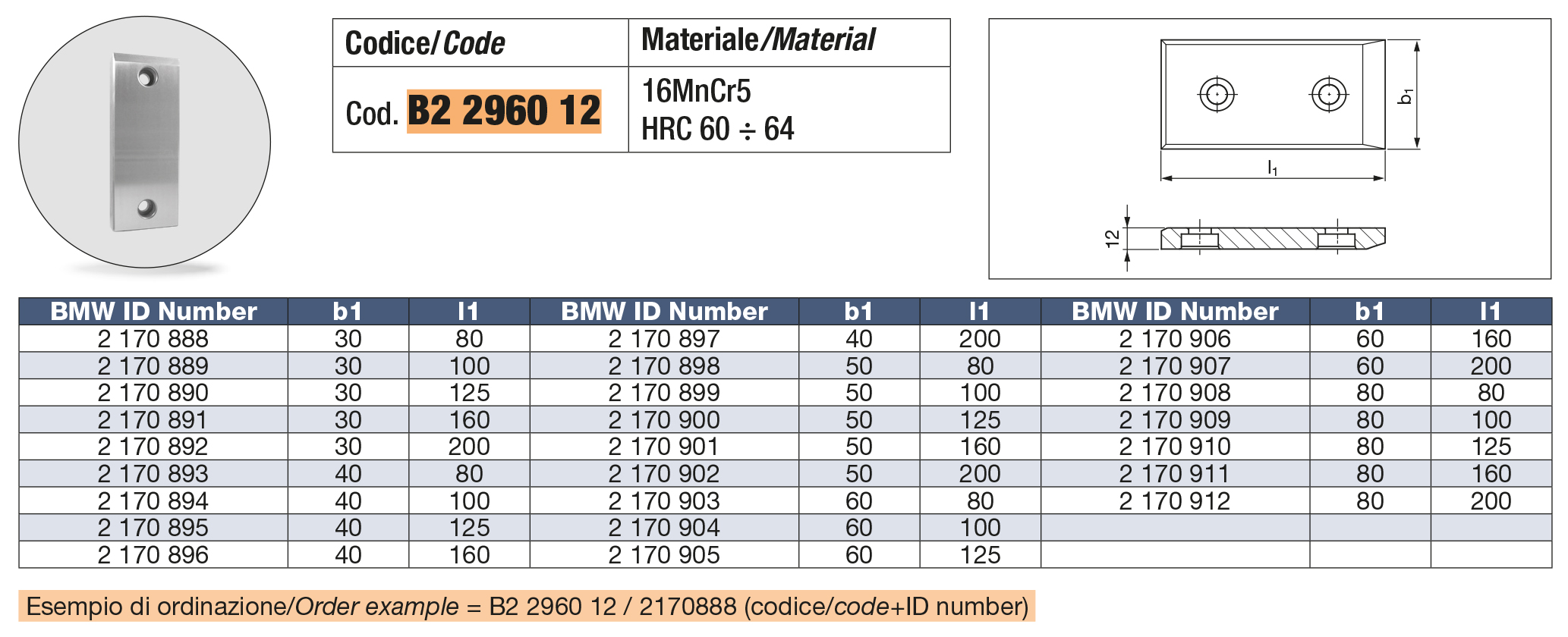 Piastra guida in acciaio VDI 3357